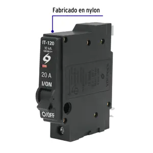 Interruptor de 1 polo 20A, enchufable, VOLTECK