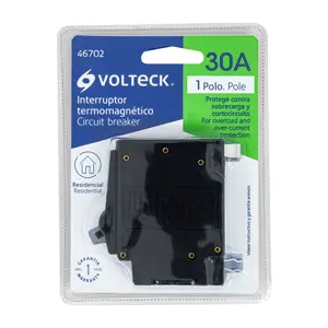 Interruptor de 1 polo 30A, enchufable, VOLTECK