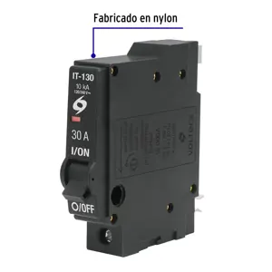 Interruptor de 1 polo 30A, enchufable, VOLTECK