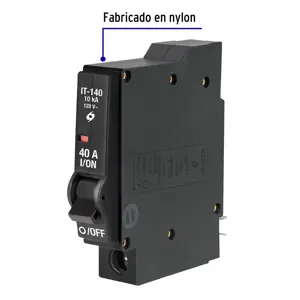 Interruptor de 1 polo 40A, enchufable, VOLTECK