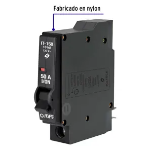 Interruptor de 1 polo 50A, enchufable, VOLTECK