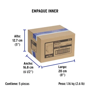 Interruptor de 2 polos 20A, enchufable, VOLTECK