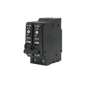 45877 / IT-220G Interruptor de 2 polos 20A, enchufable, a granel, VOLTECK