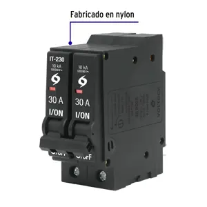 Interruptor de 2 polos 30A, enchufable, VOLTECK