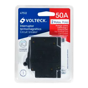 47512 / IT-250 Interruptor termomagnético 2 polos 50 A, Volteck