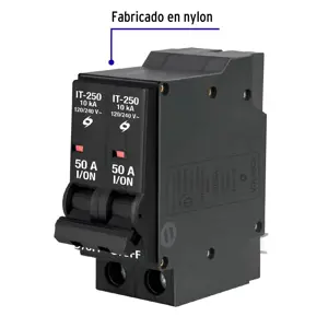 Interruptor de 2 polos 50A, enchufable, VOLTECK