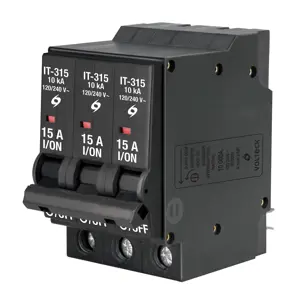 47513 / IT-315 Interruptor termomagnético 3 polos 15 A, Volteck