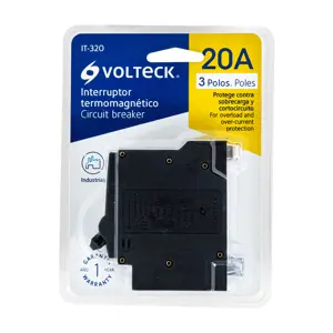 47514 / IT-320 Interruptor termomagnético 3 polos 20 A, Volteck