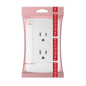 AE353B RECEPTACULO DUPLEX BLANCO TRADIZI