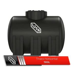 TINACO HORIZONTAL IUSA 1100L NEGRO