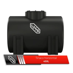TINACO HORIZONTAL IUSA 450L NEGRO