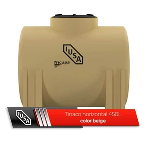 TINACO HORIZONTAL IUSA 450L BEIGE