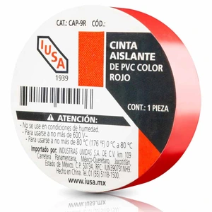 IUSA-616307 / 616307 CINTA AISLANTE DE PVC ROJA 19MM X 9 MT