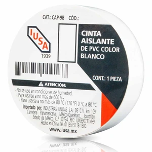 IUSA-616308 / 616308 CINTA AISLANTE DE PVC BLANCA 19MM X 9 MT