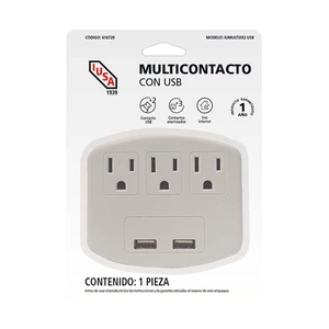 IUSA-616729 / 616729 MULTICONTACTO SUPRESOR C/ USB 270 JOULES