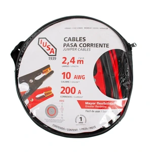 CABLES PASA CORRIENTE 2.4M 200A 10AWG
