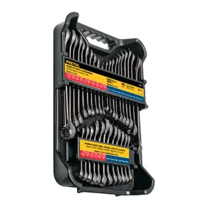 Juego de 32 llaves combinadas std y mm, gun metal, Pretul