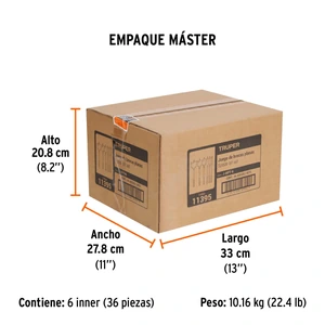 Juego de brocas planas de manita, 6 piezas, Truper