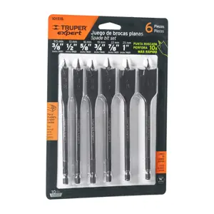 101518 / J-BPX-6 Juego de 6 brocas planas o de manita para madera, Expert