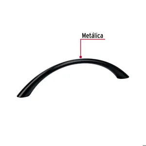 Jaladera de 96mm, línea Arco, negro, HERMEX