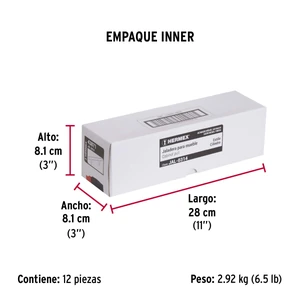Jaladera de acero, 192mm, línea Cilindro, níquel, HERMEX