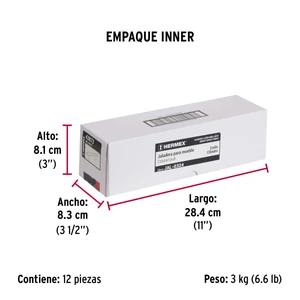 Hermex Jaladera de acero, 192mm, línea Cilindro, latón brillante