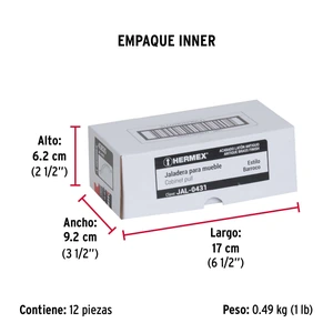 Hermex Jaladera metálica de 76 mm estilo 