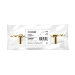 43836 / JAL-0521 Hermex Jaladera metálica de 76mm estilo 