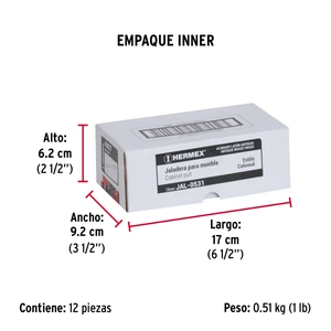 Hermex Jaladera metálica de 76 mm estilo 