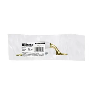Hermex Jaladera metálica de 76 mm latón brillante, inserto cerámico