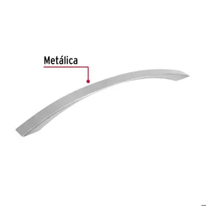 Jaladera de 160mm, línea Moderna, níquel, HERMEX