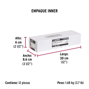 Jaladera de 224mm, línea Moderna, níquel, HERMEX