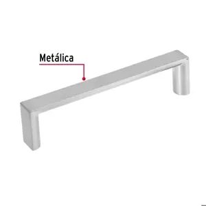 Jaladera de 96mm, línea Andamio, níquel, HERMEX