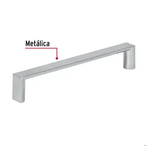 Jaladera de 128mm, línea Andamio, níquel, HERMEX