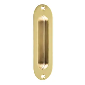 48992 / JALE-12 Jaladera de embutir ovalada acabado latón brillante, Hermex