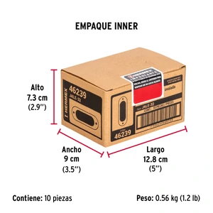 Jaladera de embutir ovalada acabado cromo mate, Hermex