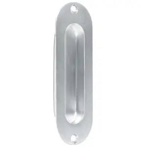 46239 / JALE-32 Jaladera de embutir ovalada acabado cromo mate, Hermex