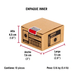 Hermex Jaladera de embutir circular No. 2 acabado latón brillante