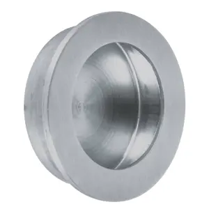 48996 / JALED-32 Hermex Jaladera de embutir circular No. 2 acabado cromo mate