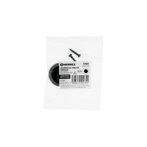 Hermex Jaladera de embutir circular No. 2 acabado negro