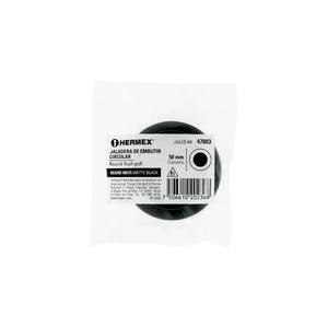 Hermex Jaladera de embutir circular No. 4 acabado negro