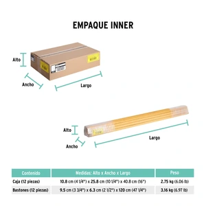 Klintek Jalador con base de plástico de 40 cm, con bastón de madera