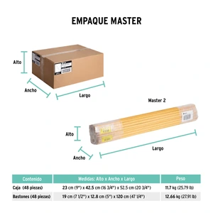 Klintek Jalador con base de plástico de 40 cm, con bastón de madera