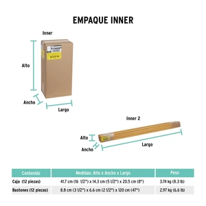 Klintek Jalador con base de lámina de 40 cm, con bastón de madera