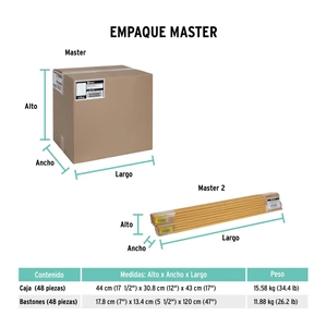 Klintek Jalador con base de lámina de 40 cm, con bastón de madera