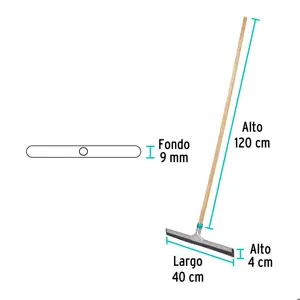 Klintek Jalador con base de lámina de 40 cm, con bastón de madera