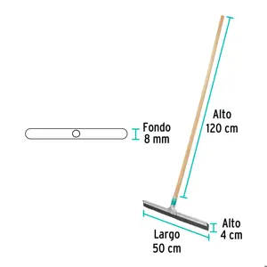 Klintek Jalador con base de lámina de 50 cm, con bastón de madera