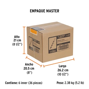 Juego de 5 brocas HSS para metal, Truper Expert