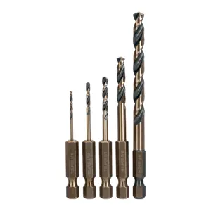 Juego de 5 brocas HSS para metal zanco cambio rápido, Expert