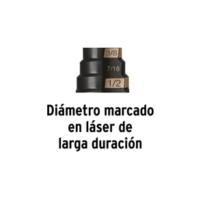 Juego de 3 brocas escalonadas de óxido negro, Truper